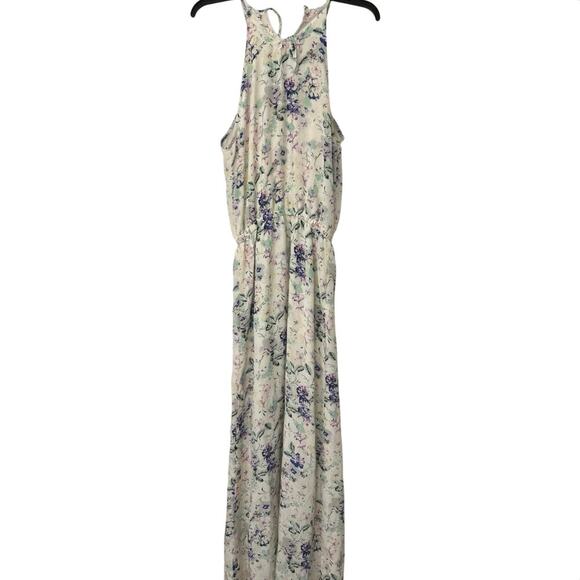 Winds Of Change Silk Blend Floral Whimsical Fairycore Halter Neck Maxi Dress SM - Picture 4 of 12